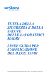 Linee guida lavoratrici madri Linee guida lavoratrici madri