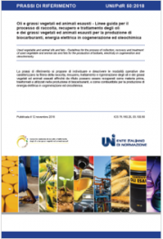 UNI/PdR 50 Recupero/trasformazione oli e grassi per produzione biocarburanti UNI/PdR 50 Recupero/trasformazione oli e grassi per produzione biocarburanti