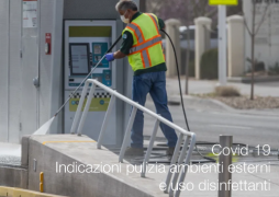 Covid-19: SNPA Indicazioni pulizia ambienti esterni e uso disinfettanti