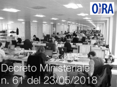 Decreto Ministeriale n. 61 del 23/05/2018 Decreto Ministeriale n. 61 del 23/05/2018