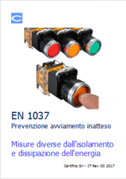 EN 1037 Prevenzione avviamento inatteso EN 1037 Prevenzione avviamento inatteso