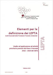 Elementi per la definizione dei LEPTA	