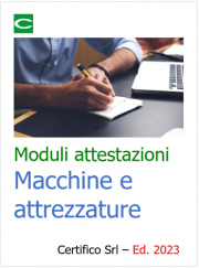 Aggiornamento moduli attestazioni macchine e attrezzature Aggiornamento moduli attestazioni macchine e attrezzature
