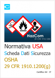 La normativa degli Stati Uniti sulle Schede Dati Sicurezza (SDS): OSHA (29 CFR 1910.1200(g))