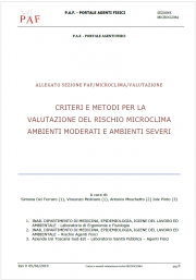 Criteri e metodi di valutazione rischio microclima ambienti moderati e severi