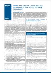 Disabilità e lavoro: alcuni risultati preliminari di una Survey tra medici competenti