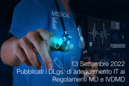 DLgs. di adeguamento IT ai Regolamenti MD e IVDMD 2022