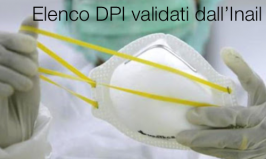 Elenco dei dispositivi di protezione individuale validati dall’Inail