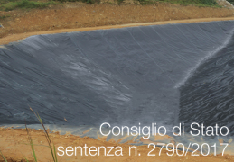 Sentenza CdS 2790/2017 | gestione sostenibile discariche annullate Linee guida RL Sentenza CdS 2790/2017 | gestione sostenibile discariche annullate Linee guida RL