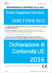 Dichiarazione di Conformità UE Direttiva 2014/53/UE RED Dichiarazione di Conformità UE Direttiva 2014/53/UE RED