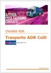Trasporto ADR Colli: Check list ADR 2015 Trasporto ADR Colli: Check list ADR 2015