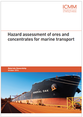 Hazard assessment of ores and concentrates for marine transport Hazard assessment of ores and concentrates for marine transport