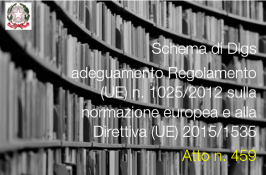 Schema Dlgs adeguamento Regolamento (UE) n. 1025/2012 normazione Schema Dlgs adeguamento Regolamento (UE) n. 1025/2012 normazione