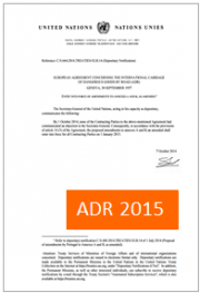 ADR 2015: Ufficiale il draft dal 1° Gennaio delle modifiche proposte ADR 2015: Ufficiale il draft dal 1° Gennaio delle modifiche proposte
