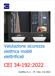 Valutazione sicurezza elettrica mobili elettrificati: CEI 34-192
