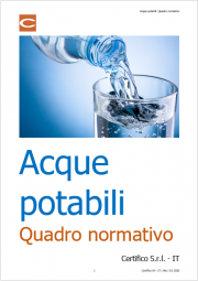 Acque potabili: quadro normativo