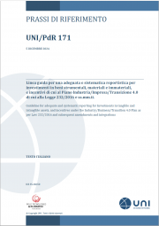 UNI/PdR 171:2024 Predisposizione reportistica Piano Industria 4.0