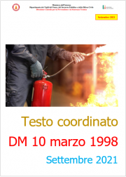 Testo coordinato VVF del DM 10 marzo 1998 - Settembre 2021
