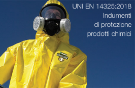 UNI EN 14325:2018 | Indumenti di protezione contro prodotti chimici UNI EN 14325:2018 | Indumenti di protezione contro prodotti chimici