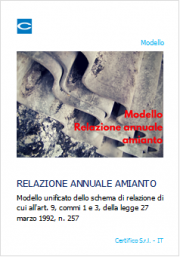 Modello relazione annuale amianto Modello relazione annuale amianto