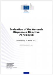 Evaluation of the Aerosols Dispensers Directive 75/324/EC Evaluation of the Aerosols Dispensers Directive 75/324/EC