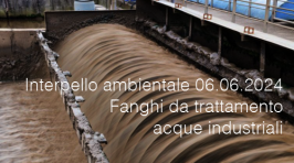 Interpello ambientale 06.06.2024 - Fanghi da trattamento acque industriali