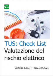 TUS: Check List Valutazione del rischio elettrico TUS: Check List Valutazione del rischio elettrico