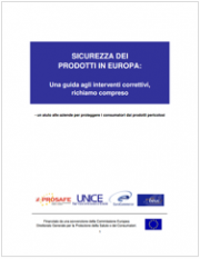 Guida Sicurezza dei Prodotti in Europa Guida Sicurezza dei Prodotti in Europa