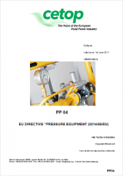 Pressure equipment paper PED directive 2014/68/EU Pressure equipment paper PED directive 2014/68/EU