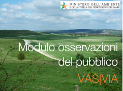 Modulo osservazioni piani/programmi/progetti VAS | VIA Modulo osservazioni piani/programmi/progetti VAS | VIA