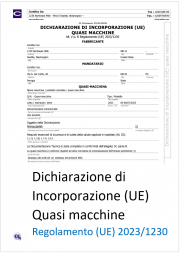 Modello di Dichiarazione di Incorporazione (UE) Regolamento macchine