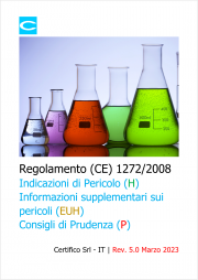 Regolamento CLP: Indicazioni di Pericolo / Consigli di Prudenza