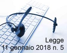 Legge 11 gennaio 2018 n. 5 
