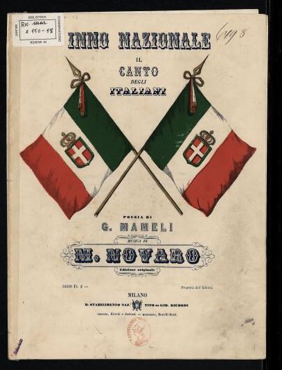 Copertina libretto mameli