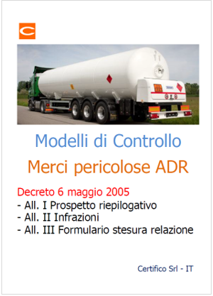 Modelli controllo ADR Decreto 6 maggio 2005