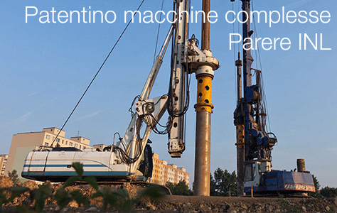 Patentino macchine complesse