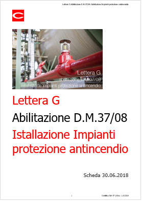 Lettera G Abilitazione D M  37 2008