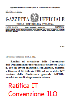 Ratifica convenzione ILO