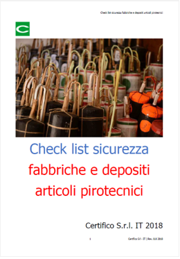 check list materiali esplodenti