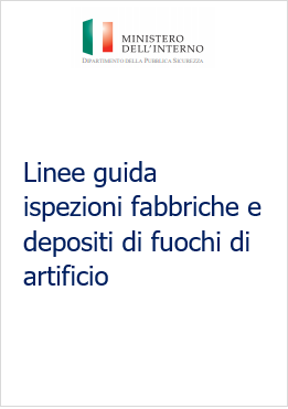 Linee guida ispezioni fabbriche e depositi di fuochi artificio