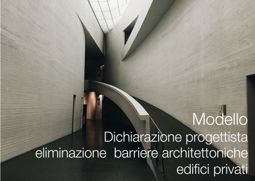 Modello Dichiarazione progettista eliminazionebarriere architettoniche edifici privati