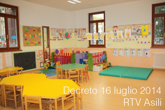 Decreto 16 luglio 2014 RTV Asili