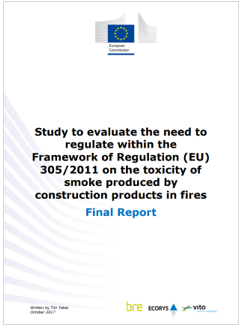 Toxicity smoke construction products