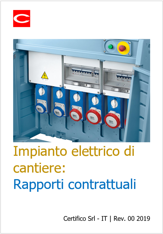 Impianto elettrico di cantiere   Rapoorti contrattuali