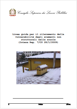 Linee Guida e Scheda rilievo vulnerabiit  elementi non strutturali scuole