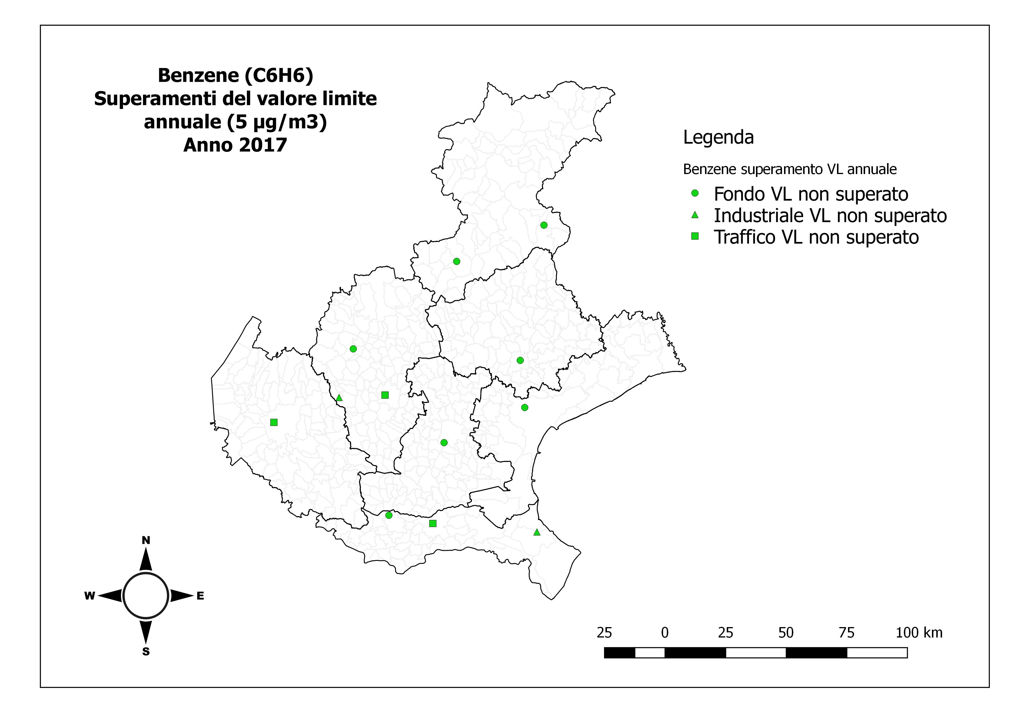 Mappa Benzene 2017