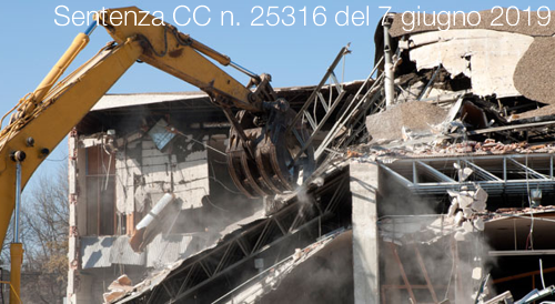 Sentenza CC n  25316 del 7 giugno 2019