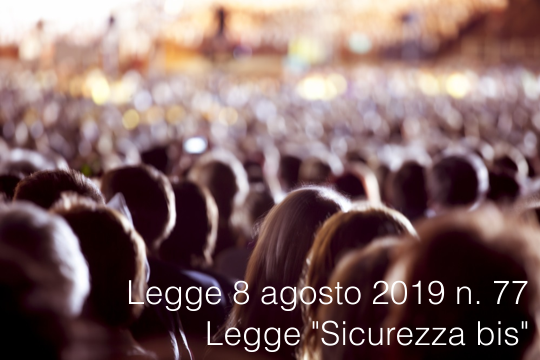 Legge 8 agosto 2019 n  77 Sicurezza bis