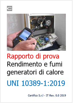 Rapporto di Prova UNI 10389 1 2019