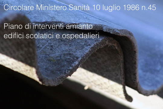 Circolare Ministero Sanit  10 luglio 1986 n 45